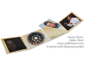 8-Panel Digipak with diagonal pocket